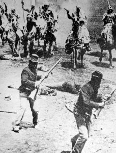 black and white photo of civil war era soldiers