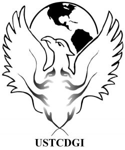 USTCDGI logo of bird with wings spread holding the earth