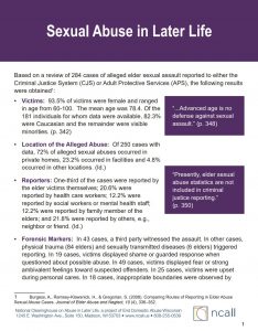 sexual abuse in later life page one of pdf