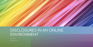 disclosures in an online environment